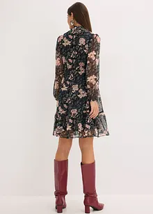 Mönstrad chiffongklänning, bonprix