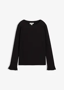 Långärmad T-shirt för barn i ekologisk bomull med elastan, bonprix