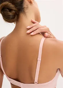 Formpressad BH i glansigt material, utan bygel, bonprix