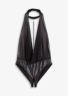 Body med öppen gren och wetlook, bonprix