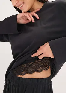 Pyjamas med skir spets, bonprix