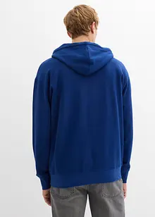 Sweatshirt med huva i ekologisk bomull, avslappnad passform, bonprix