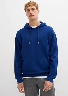 Sweatshirt med huva i ekologisk bomull, avslappnad passform, bonprix