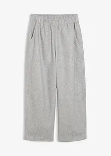 Byxa i barrel-modell med yllelook, bonprix