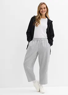 Byxa i barrel-modell med yllelook, bonprix