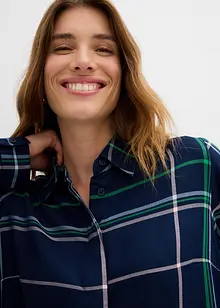 Lång blus i mjuk viskos, bonprix