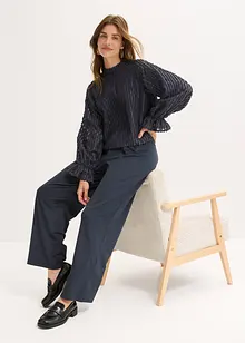 Blus i material med struktur, bonprix