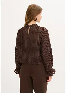 Blus i material med struktur, bonprix