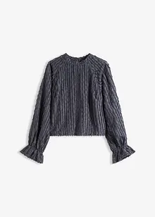 Blus i material med struktur, bonprix