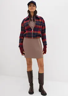 Ribbad klänning av elastisk bomullsmix, bonprix