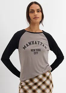 Långärmad topp av jersey, bonprix