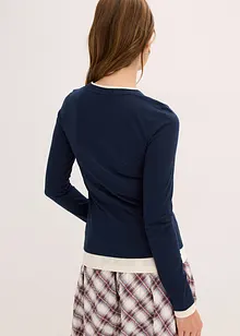 Långärmad topp av bomullsmix, bonprix