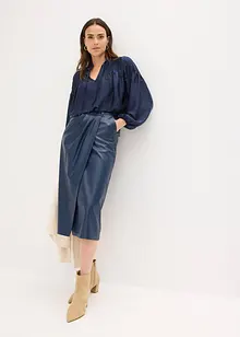 Omlottkjol av skinnimitation, bonprix