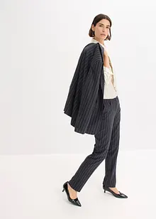 Satinblus med avtagbar slips (2 delar), bonprix