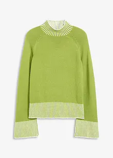 Tröja med ståkrage och liten andel kaschmir, bonprix