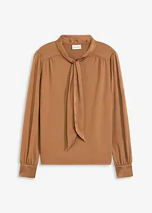 Topp med viskos och satinrosett, bonprix