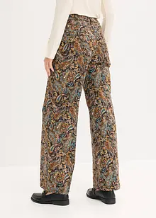 Stretchig twillbyxa med vida ben, bonprix