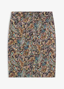 Stretchig kjol i bomullsmix, bonprix