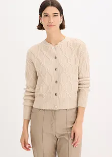 Grovstickad cardigan, bonprix