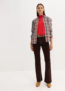 Långärmad topp i figurnära modell, bonprix