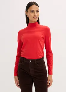 Långärmad topp i figurnära modell, bonprix