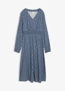 Mellanlång klänning i följsam viskos, bonprix