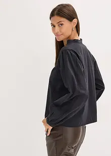 Bomullsblus med spetsdetaljer, bonprix