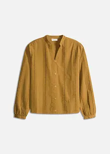 Bomullsblus med spetsdetaljer, bonprix