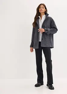 Lång skepparjacka med yllelook, bonprix