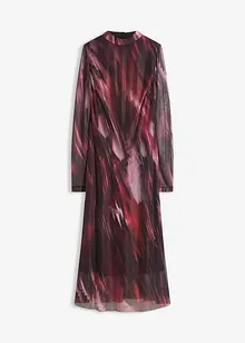 Mellanlång klänning i mjuk mesh, bonprix