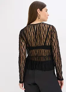 Långärmad topp av spets, bonprix