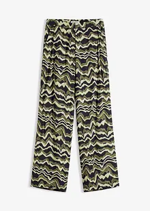 Palazzobyxa i tunn viskoskräpp, bonprix