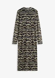 Midiklänning av mjuk mesh, bonprix