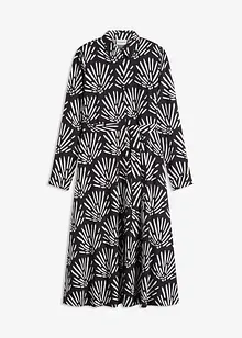 Mellanlång klänning i följsam viskos, bonprix