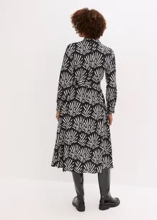 Mellanlång klänning i följsam viskos, bonprix