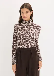 Långärmad topp i mjuk viskosmix, bonprix