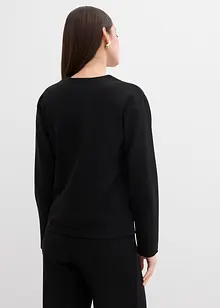 Långärmad Punto di Roma-topp, bonprix