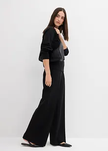 Långärmad Punto di Roma-topp, bonprix