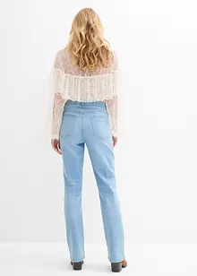 Straight jeans med hög midja och fickdetaljer, bonprix