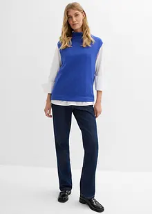 Straight Jeans, High Waist, Long, i ekologisk bomull, bonprix
