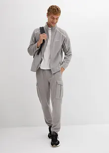 Värmande fleecejacka med sportiga detaljer, bonprix