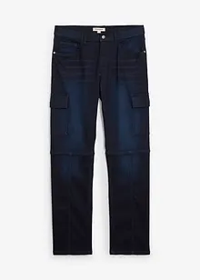 Regular Fit Cargo Jeans med bekväm midja, Straight, bonprix