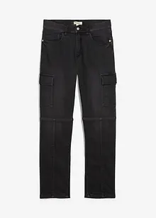 Regular Fit Cargo Jeans med bekväm midja, Straight, bonprix