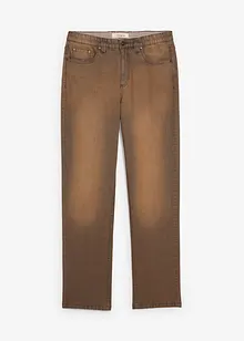 Lätta stretchiga jeans med Classic Fit och skön midja samt Vintage-tvättning, bonprix