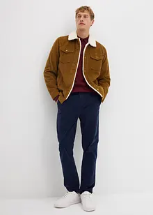 Manchesterbyxa med ekologisk bomull, normal passform, avsmalnande ben, bonprix