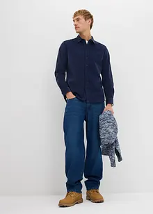 Stretchig manchesterskjorta med mjuk ekologisk bomull, bonprix