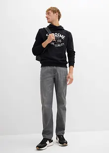 Sweatshirt med huva i mjuk bomullsmix, bonprix