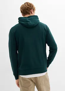 Sweatshirt med huva i mjuk bomullsmix, bonprix