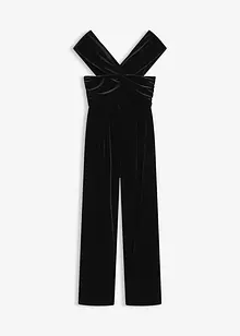 Jerseyjumpsuit i böljande sammet, bonprix