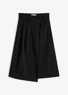 Mellanlång kjol med omlottlook, bonprix